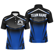 Load image into Gallery viewer, Custom Bowling Shirts Men &amp; Women Blue Bowling Team Jersey Unisex Polo Bowling Uniform BDT530