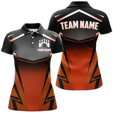 Load image into Gallery viewer, Custom Bowling Shirts Men &amp; Women Orange Bowling Team Jersey Unisex Polo Bowling Uniform BDT530