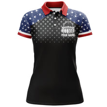 Load image into Gallery viewer, Patriotic Bowling Polo Shirt For Women Custom Ladies Bowling Team League Jersey USA Bowling Shirt BDT141