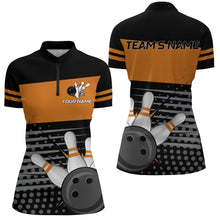 Load image into Gallery viewer, Bowling Quarter-Zip Shirts Women Bowling Team Jersey Custom Bowling Shirt BDT223
