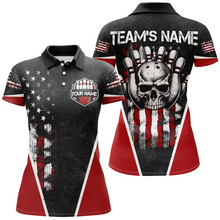 Load image into Gallery viewer, Skull Bowling Polo Shirt Personalized American Bowling Team Jersey for Men &amp; Women BDT475