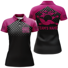 Load image into Gallery viewer, Custom Bowling Shirts With Name Bowling Team Jersey For Women Bowling Polo Shirt League BDT329