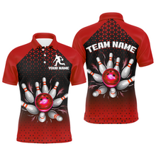 Load image into Gallery viewer, Custom Bowling Polo Shirts for Men And Women Red Bowling Team Jerseys Unisex BDT476