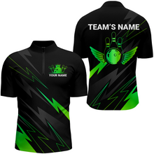 Load image into Gallery viewer, Custom Bowling Quarter-Zip Shirt For Men Bowling Jersey Team League Bowling Shirts Couple BDT344