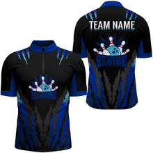 Load image into Gallery viewer, Strike Bowling Jersey For Men Personalized Bowling Shirt Team Bowling Quarter-Zip Shirt BDT286