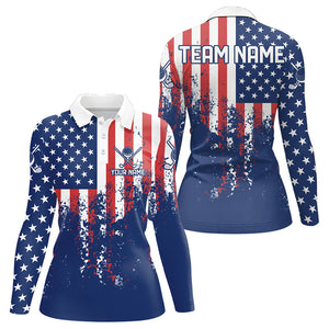 Custom Patriotic Golf Polo Shirts for Men Women Team Golf Shirts Personalized MMG48