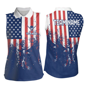 Custom Patriotic Golf Polo Shirts for Men Women Team Golf Shirts Personalized MMG48