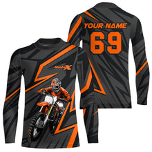 Load image into Gallery viewer, Custom Motocross Racing Jersey Orange Dirt Bike Shirt Kid Men Women Off-road Shirt XM305