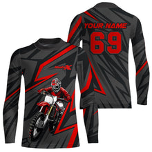 Load image into Gallery viewer, Custom Motocross Racing Jersey Red Dirt Bike Shirt Kid Men Women Off-road Shirt XM305