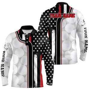 Custom Patriotic Golf Polo Shirt for Men Women Team US Golf Shirts for Golfer MMG21