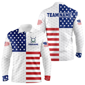 Custom American Flag Golf Polo Shirt for Men Women Patriotic Golf Polo Shirt MMG50