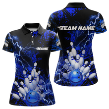 Load image into Gallery viewer, Blue Thunder Lightning Bowling Shirt Custom Colorful Bowling Jersey Men Women Team MBL67