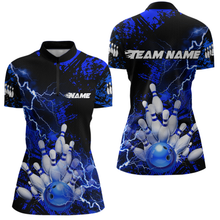 Load image into Gallery viewer, Blue Thunder Lightning Bowling Shirt Custom Colorful Bowling Jersey Men Women Team MBL67