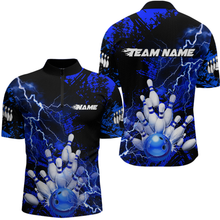 Load image into Gallery viewer, Blue Thunder Lightning Bowling Shirt Custom Colorful Bowling Jersey Men Women Team MBL67