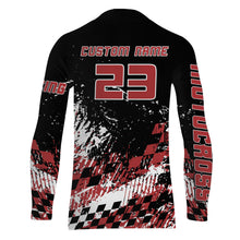Load image into Gallery viewer, Motocross Racing Jersey Red MX UPF30+ Youth Dirt Bike Shirt Motox Motorcycle Off-Road Shirt XM110