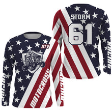 Load image into Gallery viewer, ATV Motocross Jersey American Flag Upf30+ Quad Bike Racing Jersey Men Women Kid MX41