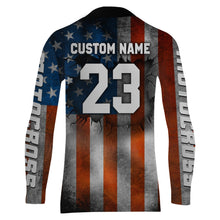 Load image into Gallery viewer, Motocross Jersey UPF30+ American Flag Dirt Bike Racing Adult&amp;Kid Extreme Off-Road Shirt XM62