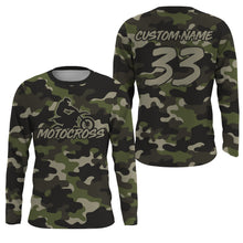 Load image into Gallery viewer, Camo Racing Jersey UPF30+ Motocross Shirt Off-road Dirt Bike Jersey Youth Men Jersey XM183