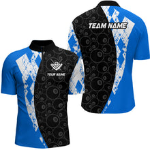 Load image into Gallery viewer, Blue 8 Ball Billiard Shirts for Men Billiard Team Shirts Billiard League for Polo &amp; 1/4 Zipper NNT84