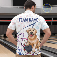 Load image into Gallery viewer, Custom Funny Dog Paw Bowling Men Polo &amp; 1/4 Zip Shirts Bowling Team Jerseys HNT95