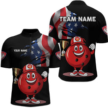 Load image into Gallery viewer, Custom Funny Bowling Jersey for Men Bowling Team Shirts Bowling Uniform Polo &amp; 1/4 Zip HNT159