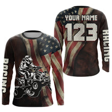 Load image into Gallery viewer, Custom US Flag ATV Motocross Quad Bike Jersey Racing Jersey Kid Adult UPF30+Off-Road Shirt ATV Shirt DNT13