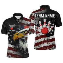 Load image into Gallery viewer, Custom US Eagle Bowling Jersey for Men Bowling Team Shirts Bowling Uniform Polo &amp; 1/4 Zip HNT160