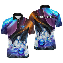 Load image into Gallery viewer, Custom Galaxy Bowling Jersey for Men Bowling Team Shirts Bowling Uniform Polo &amp; 1/4 Zip HNT157