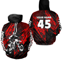 Load image into Gallery viewer, Custom Youth Motocross Hoodie Racing Hooded Jersey Dirt Bike Hoodie Sweatshirts for Kid Men Women HOT12