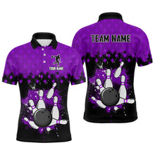 Load image into Gallery viewer, Purple Bowling Jersey Men And Women Custom Bowling Shirts Unisex Polo Bowling Team Shirt CP06