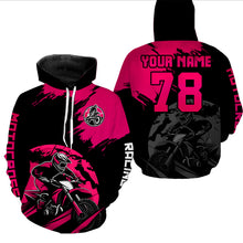 Load image into Gallery viewer, Custom Dirt Bike Jersey Pink Motocross Jersey Upf30+ Mens Women Motocross Shirt| CTP54