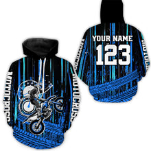 Load image into Gallery viewer, Blue Motocross Jersey Upf30+ Custom Dirt Bike Jersey Mens Women Off-Road Jersey Adult&amp;Kid| CTP60