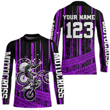 Load image into Gallery viewer, Purple Motocross Jersey Upf30+ Custom Dirt Bike Jersey Mens Women Off-Road Jersey Adult&amp;Kid| CTP60
