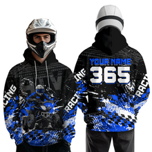Load image into Gallery viewer, Custom Blue Atv Motocross Hoodie Upf30+ Quad Bike Shirt Extreme Racing Adult Youth Off-Road Quad Shirt NHN009
