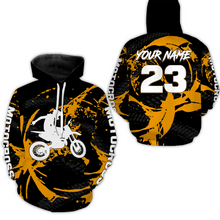 Load image into Gallery viewer, Custom Dirt Bike Jersey Orange Motocross Jersey Upf30+ Mens Women Racing Shirt| CTP28