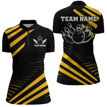 Load image into Gallery viewer, Yellow Bowling Jersey Men And Women Custom Bowling Team Shirts Unisex Bowling Polo Quarter-zip CP26