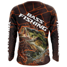Load image into Gallery viewer, Largemouth Bass Fishing, Fishing Shirts Long Sleeve Scale, Fishing Gift | Orange NHT393