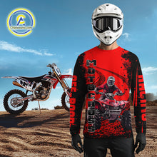 Load image into Gallery viewer, Red ATV Racing Jersey Custom ATV Riding Shirt for Kid Adult Quad Bike ATV Jersey MX114