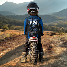 Load image into Gallery viewer, Custom ATV Racing Jersey Blue ATV Riding Shirt Quad ATV Jersey for Men Kid Women MX111