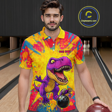 Load image into Gallery viewer, Custom Graffiti Dinosaur Bowling Jersey for Men Unisex Bowling Shirts for Team Polo &amp; 1/4 Zip HNT240