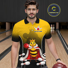 Load image into Gallery viewer, Custom King Bee Bowling Jersey for Men Bowling Team Shirts Bowling Polo &amp; 1/4 Zip HNT266