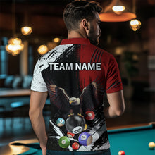 Load image into Gallery viewer, Eagle Custom Red Billiard Team Shirts For Men Bowling League Polo &amp; 1/4 Zip Shirt NNT20