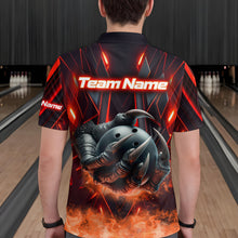 Load image into Gallery viewer, Red &amp; Black Flame Dragon Bowling Shirt Polo Bowling Team League for Men Women Bowling Gifts QZT668