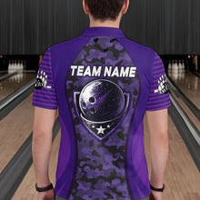 Load image into Gallery viewer, Personalized Camo Bowling Jersey Men Bowling Team Shirt Custom Bowling Polo Shirt BDT327