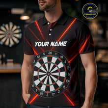 Load image into Gallery viewer, Men's Personalized Darts Shirt With Red Laser Streaks And Dual Dartboards NYN0268