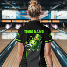 Load image into Gallery viewer, Personalized St Patrick Day Bowling Shirt Polo Green Bowling Jersey Team League QZT621