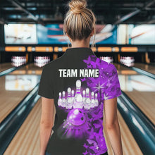 Load image into Gallery viewer, Purple Butterfly Bowling Polo Shirts For Men Women Custom Bowling Jersey Team BDT505