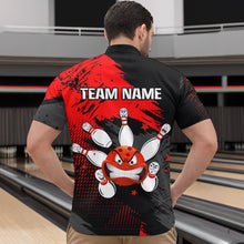 Load image into Gallery viewer, Red Bowling Shirt Custom Bowling Jersey Men Women Team Bowling Polo 1/4 Zip Shirt MBL56