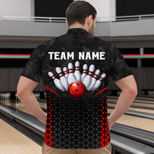Load image into Gallery viewer, Bowling Shirt for Men 3D Custom Name Bowling Jersey Shirts Team Bowling League Polo &amp; Quarter-Zip HNT15