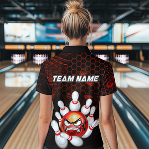 Angry Pin Red Bowling Shirts Custom Bowling Jersey for Men Women and Team MBL69